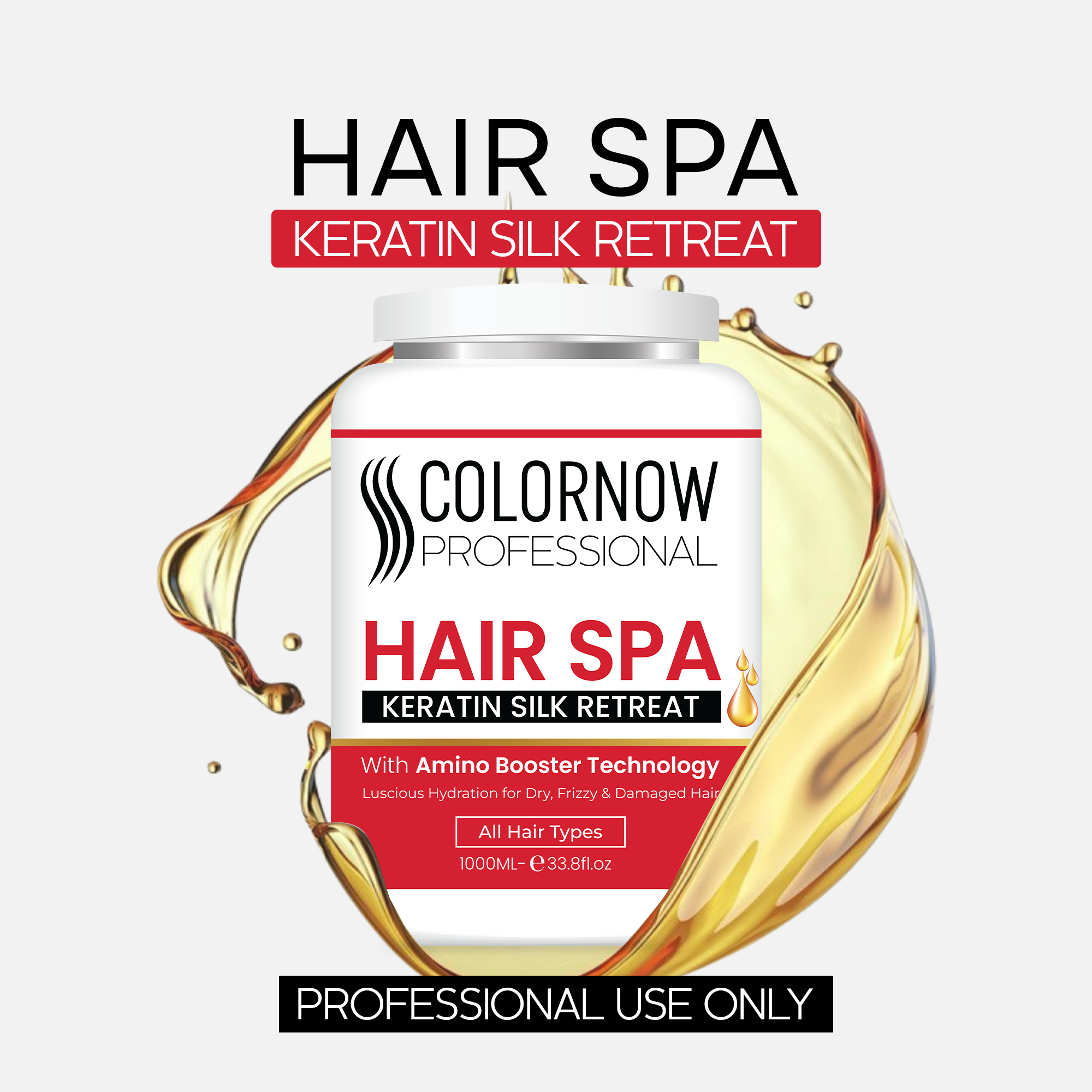Colornow Hair Spa Keratin Silk Retreat 1000 ml & Silkshield Pro Hair Serum 100ml