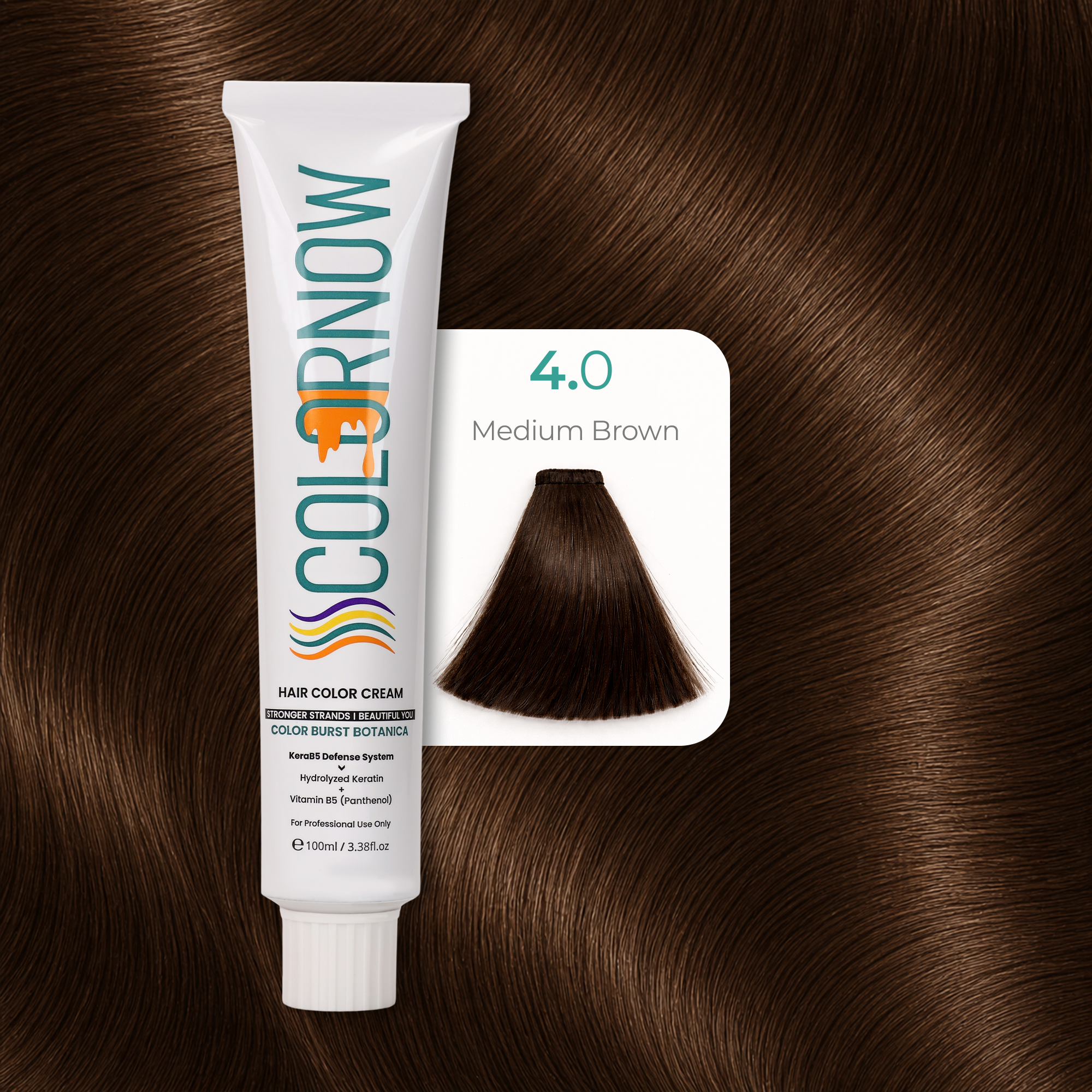 Colornow Hair Color Cream Shade 4.0 Medium Brown