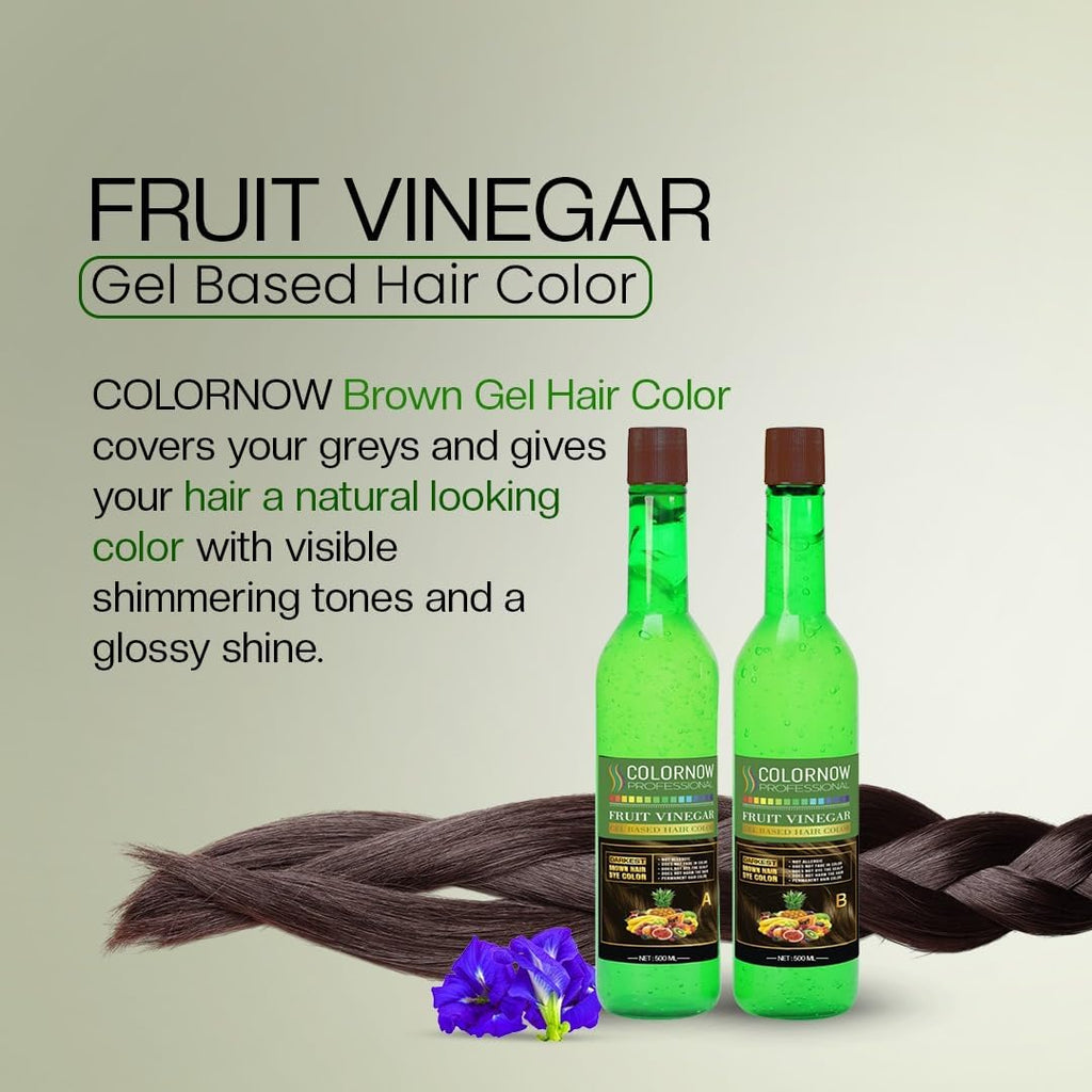 COLORNOW Gel Fruit Hair Color Brown 500x2 ML