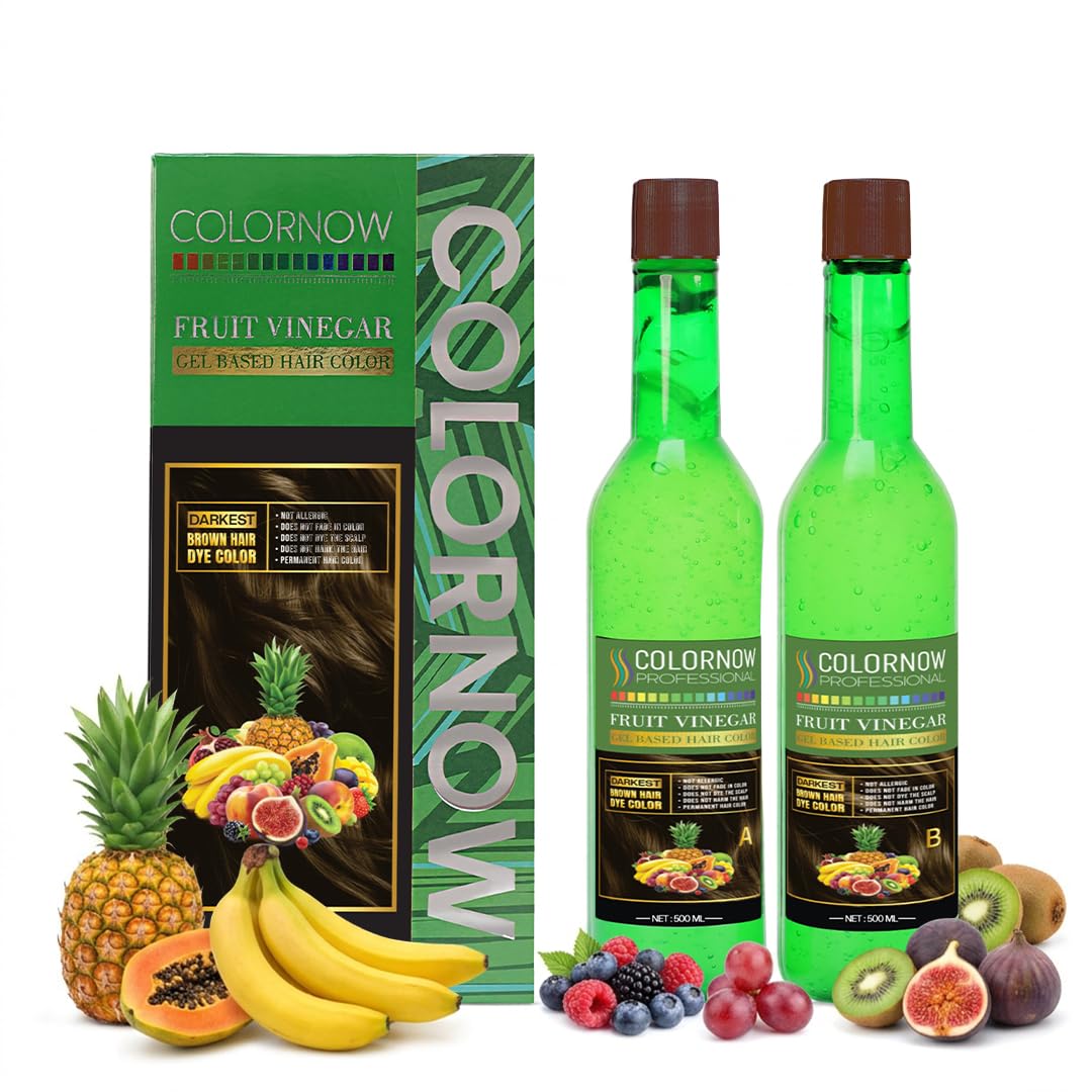 COLORNOW Gel Fruit Hair Color Brown 500x2 ML