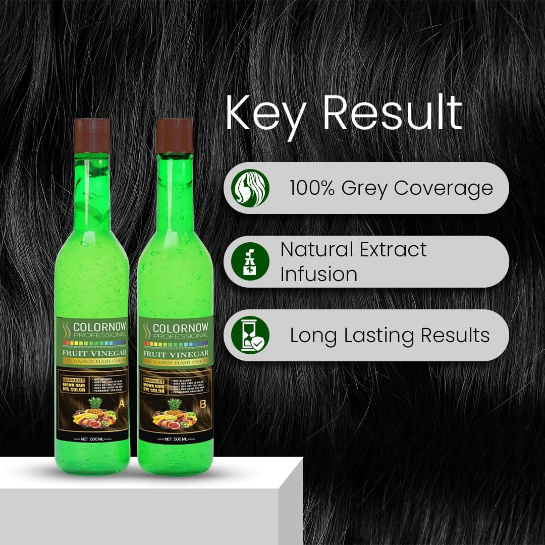 COLORNOW Gel Fruit Hair Color Brown 500x2 ML