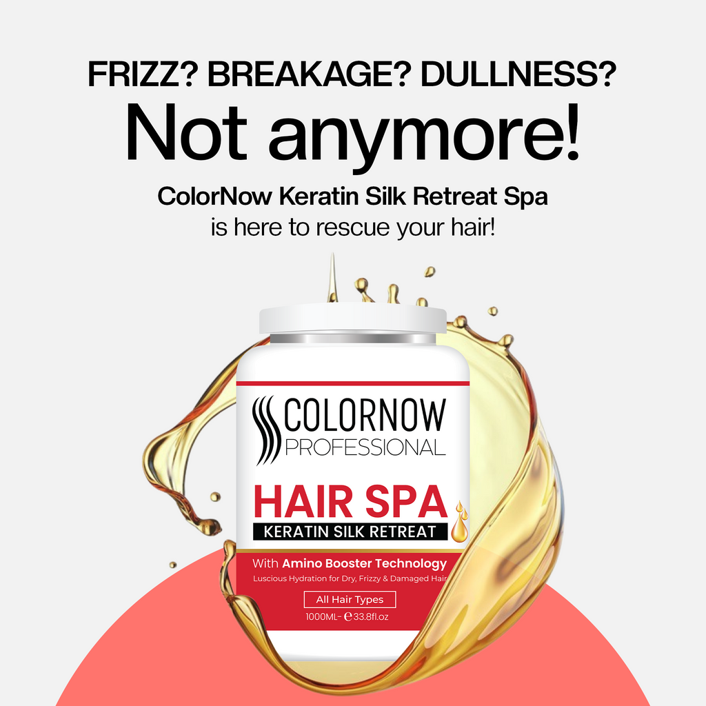 Colornow Hair Spa Keratin Silk Retreat 1000 ml & Silkshield Pro Hair Serum 100ml