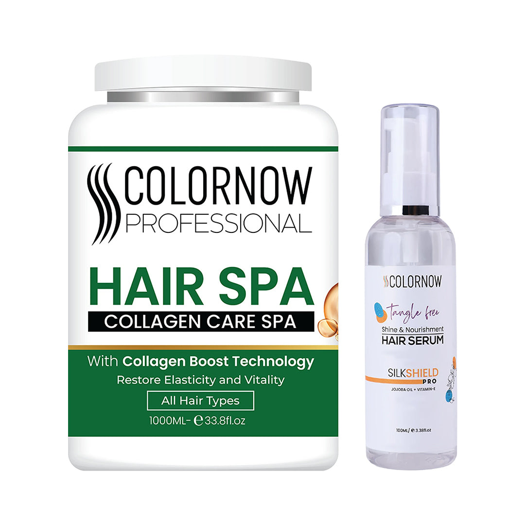 COLORNOW Collagen Hair Care Spa 1000ml & Silkshield Pro Hair Serum 250ml
