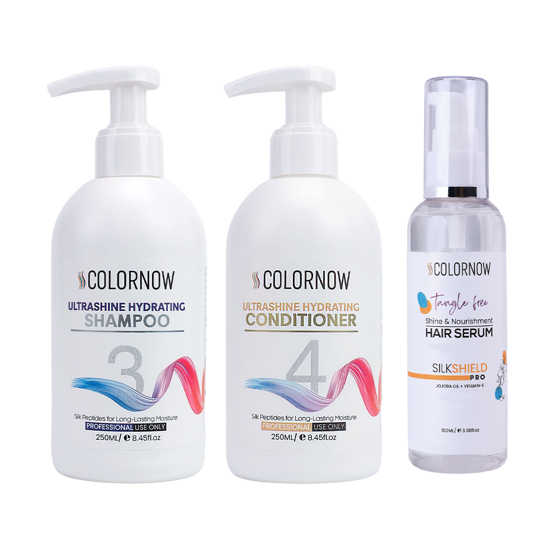 Ultra Shine Hydrating Shampoo & Conditioner 250ml & Silkshield Serum 100 ml